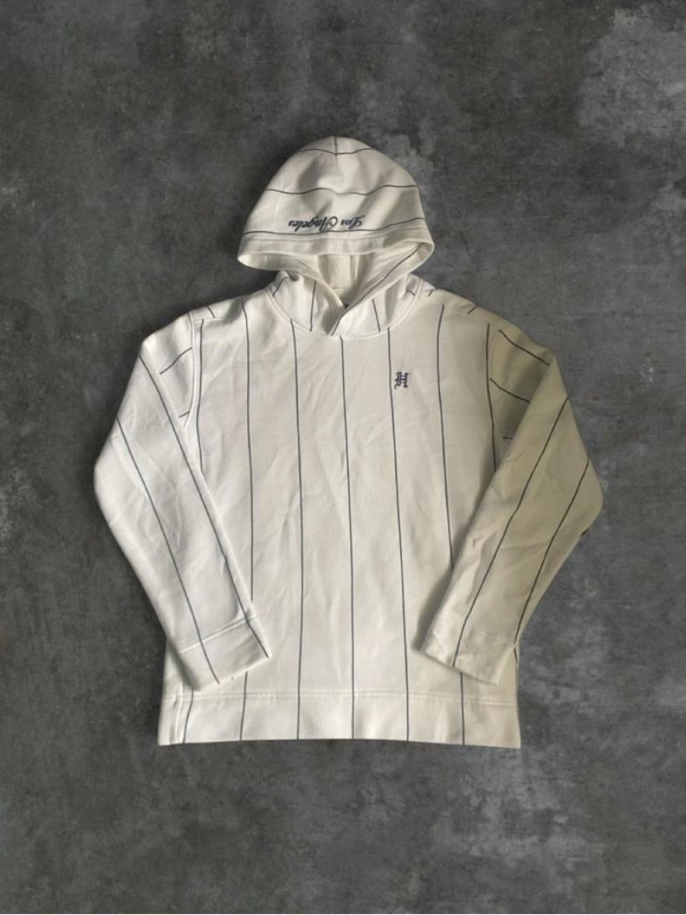White Striped Hoodie